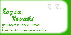 rozsa novaki business card